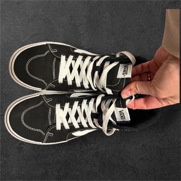 VANS FILMORE FILMORE HI shoes AUTHENTIC, US size 9 women's black white high top - Picture 8 of 10